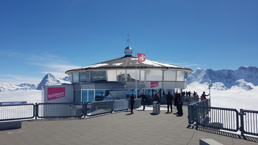 007 Elegance: Private Tour to Schilthorn from Interlaken - Cable car ascent to Schilthorn: the moment the views click