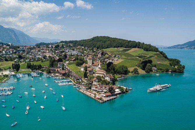 Cheese platter by Boat on Lake Thun, Interlaken - The route and rhythm: cruising to a food spot with Merligen on the plan