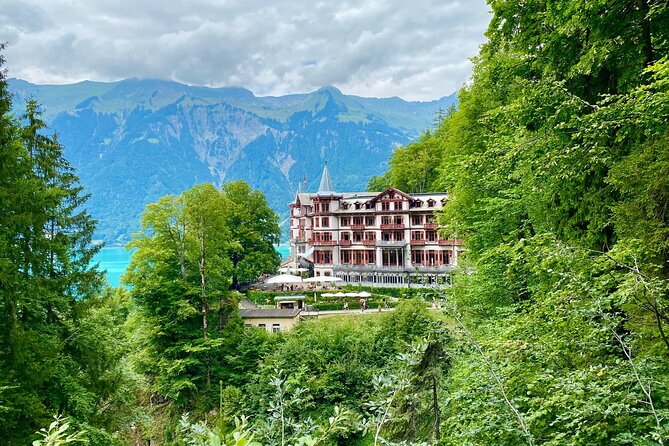 Crash Landing on You Private Switzerland Day Tour from Zurich or Lucerne (CLOY) - Stop 3 Interlaken and the Grandhotel Victoria Jungfrau backdrop