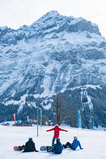 From Interlaken: Afternoon Beginners Snowboarding Lesson - The Eiger and Glacier Views While You Board