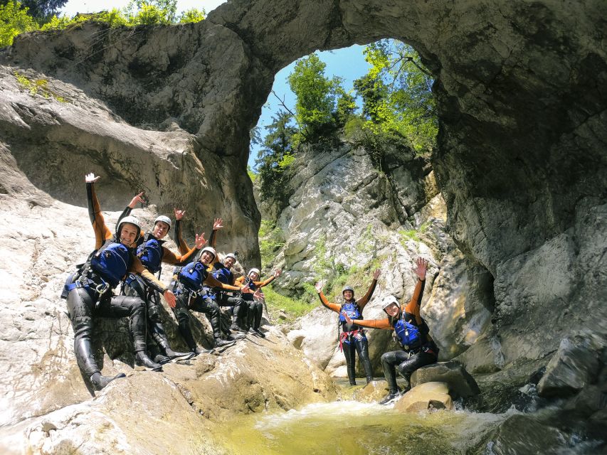 From Interlaken: Canyoning Chli Schliere - The Main Event: Waterfall Rappels, Slides, and Jumps in One Flow