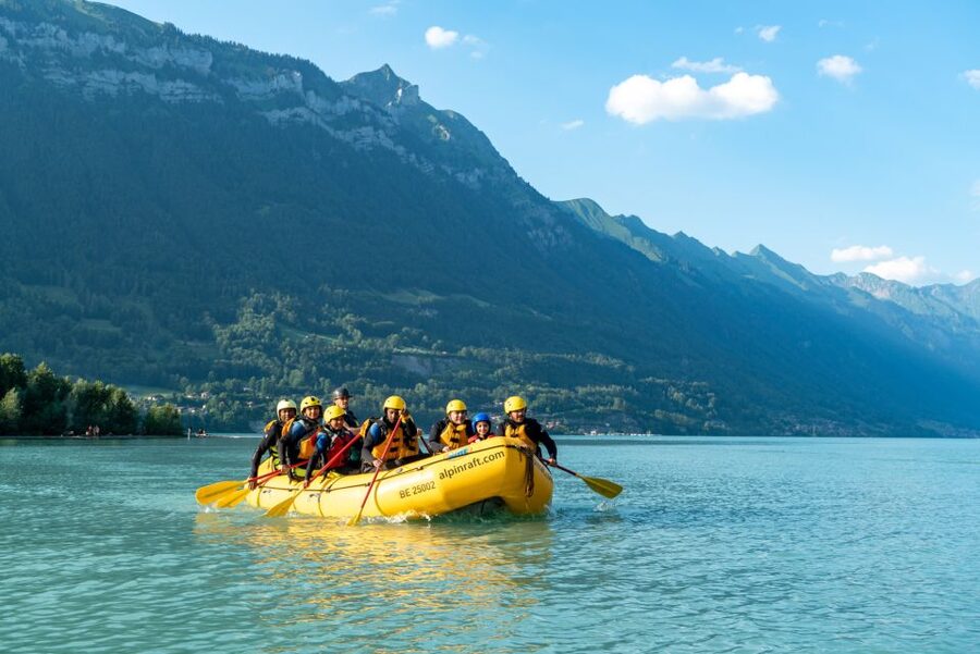 From Interlaken: Family Rafting - The Lake Brienz Swim: Your Best Summer Payoff