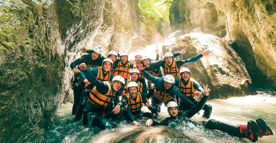 From Interlaken: Local Canyoning Trip - The Main Event Starts: What a 10-Meter Rappel Feels Like