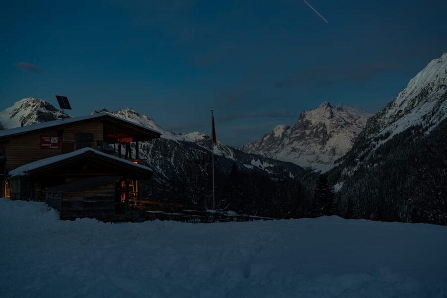 From Interlaken: Night Sledding - Where you ride: woods, meadows, and frozen water views