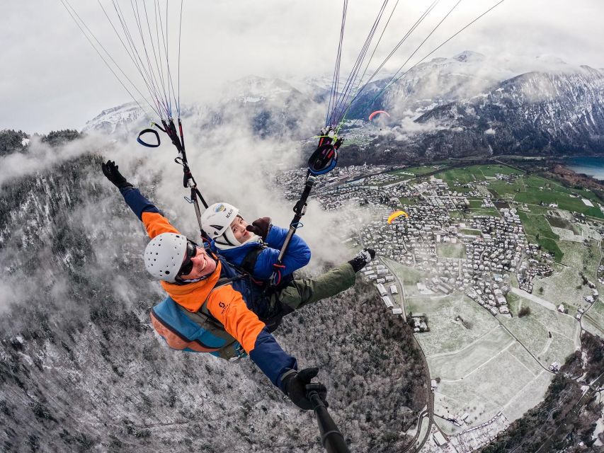 Interlaken: Tandem Paragliding Flight with Pilot - Taking off: what a tandem paraglide feels like with the pilot behind you