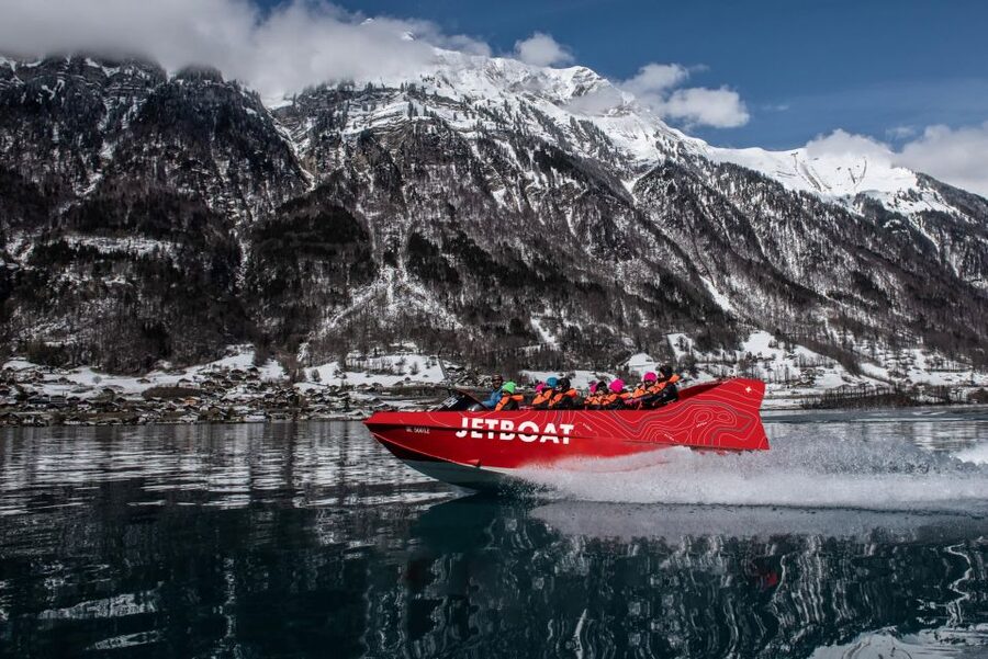 Interlaken: Winter Jetboat Ride on Lake Brienz - Reading the views of the snowy Bernese Oberland from the lake