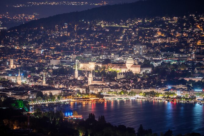 Lake Zurich mini boat tour / by night! - Grossmünster and Fraumünster: The Lights You Came for