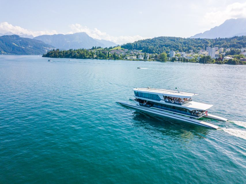 Lucerne: Round-Trip Catamaran Cruise on Lake Lucerne - Where you board: Pier 3 at KKL Lucerne, Brücke 3