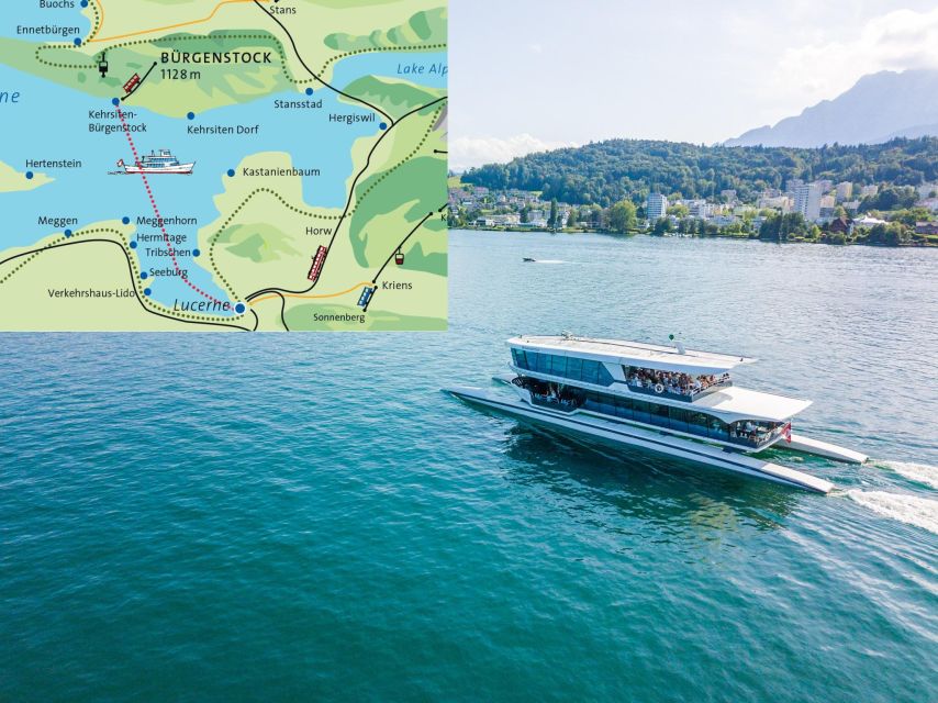 Lucerne: Round-Trip Catamaran Cruise on Lake Lucerne - The catamaran experience: clean boat, lots of seating, self-guided vibes
