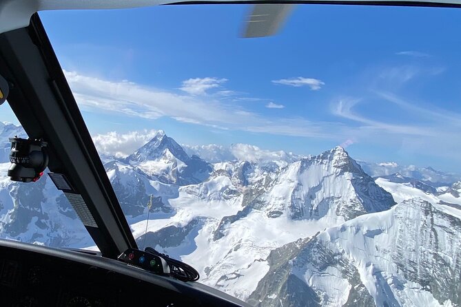 Matterhorn helicopter tour - longest scenic flight from Bern over the Swiss Alps - Stop 1: the Matterhorn from every corner of the cockpit