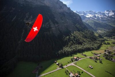 Paragliding over the Lauterbrunnen Valley