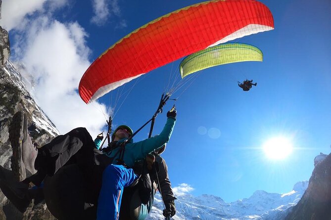 Mürren: Paragliding over the Lauterbrunnen Valley - Landing at Stechelberg Schilthornbahn: Then, Choose Your Way Back Down