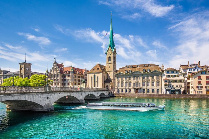 My Scenic Switzerland I 6 Day Guided Tour with Accommodation - Zurich Old Town on foot: Grossmünster, Bahnhofstrasse, and river views