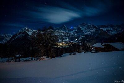 Night Sledding from Interlaken