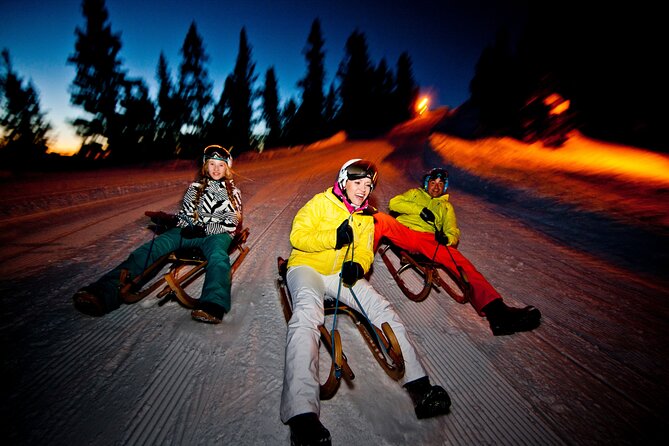 Night Sledding with Fondue - Gondola and transport: why your sled start point may shift