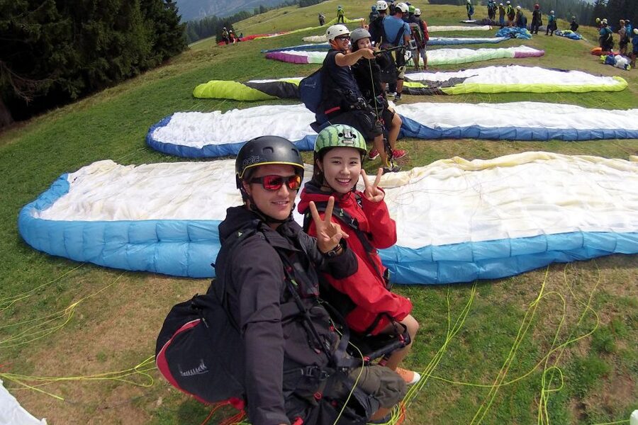 Paragliding Tandem Flight in Interlaken - From Beatenberg into the Jungfrau Views: The Flight Itself