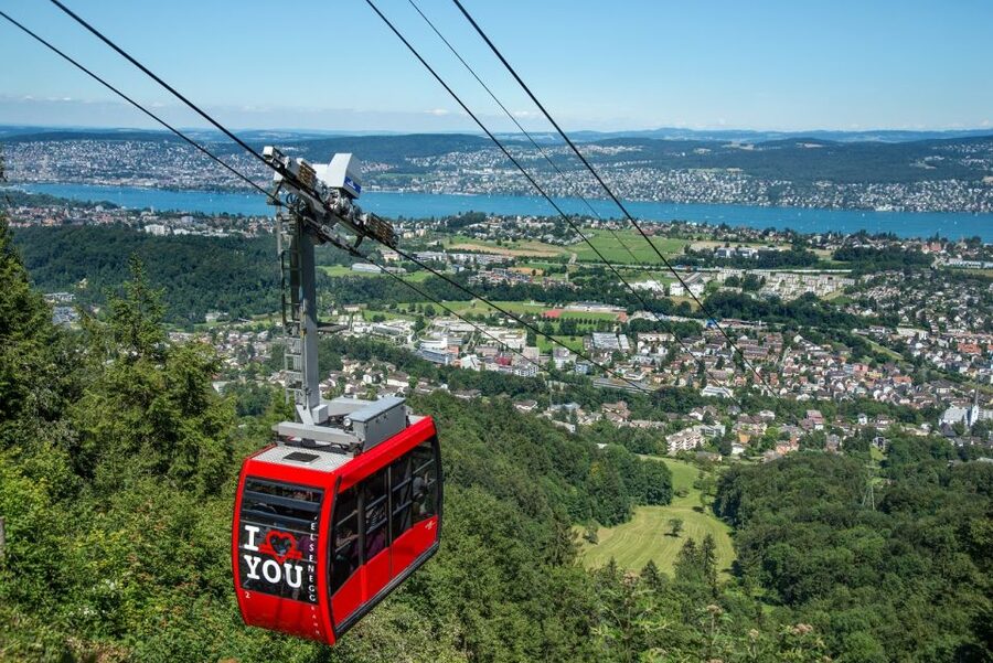 Zurich: Sunset Tour with Cheese Fondue - Up the Mountain by Aerial Cable Car to Felsenegg